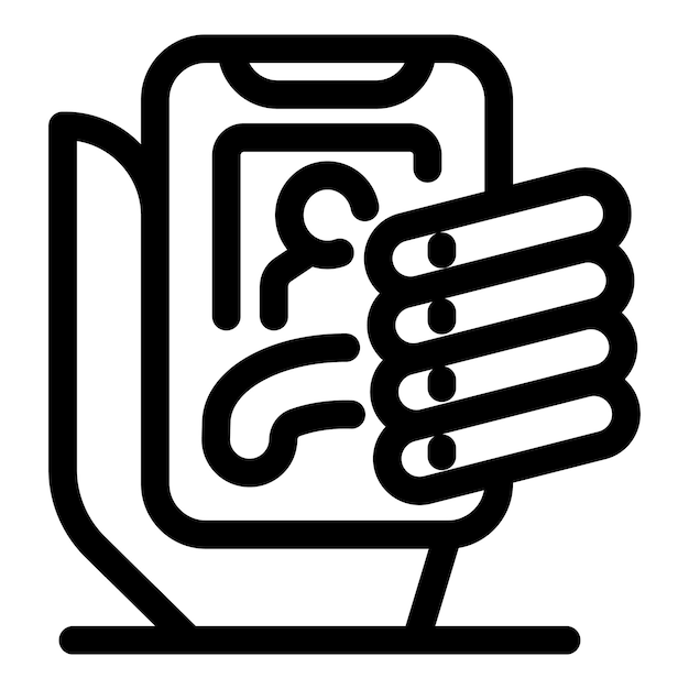 Smartphone en la mano con información de contacto mostrada