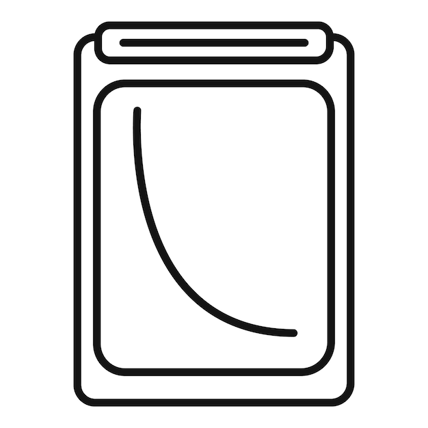 Smartphone moderno que muestra el contorno decreciente del icono del gráfico