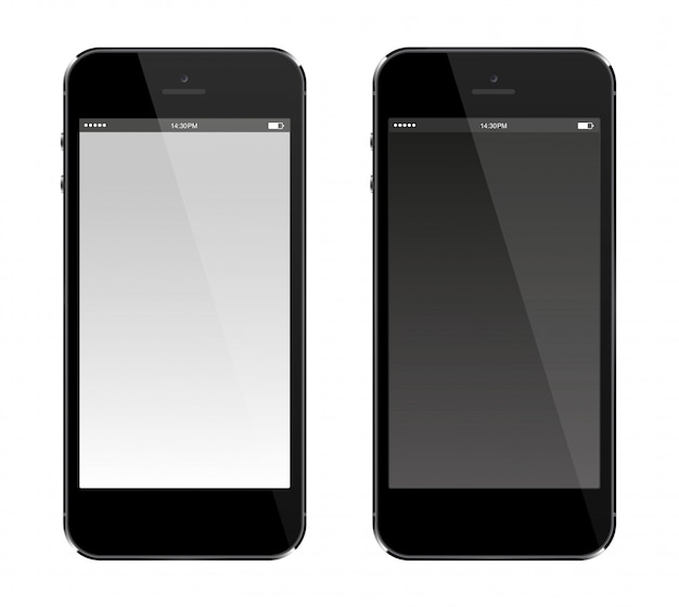 Smartphone con pantalla en blanco Teléfono móvil realista