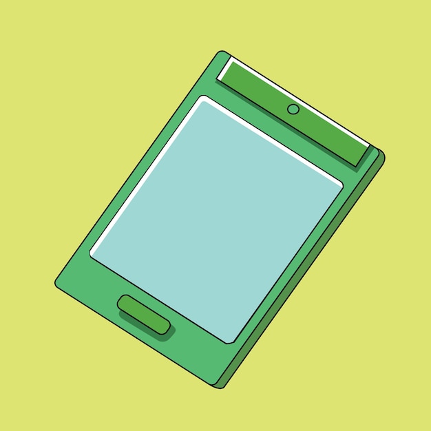 Vector smartphone con pantalla verde