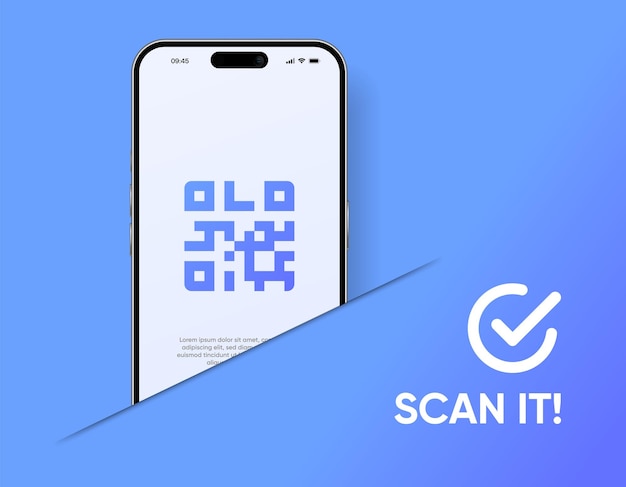 Smartphone QR code scan screen Template for QR code app screenshots UI web mobile apps interface