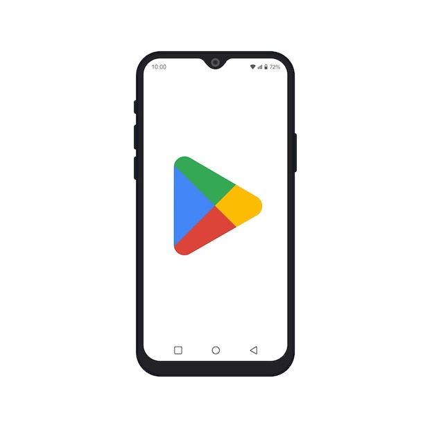 Smartphone que muestra la aplicación de la tienda Google Play