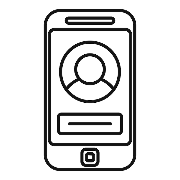 Smartphone que muestra la interfaz de perfil de usuario para la aplicación de redes sociales
