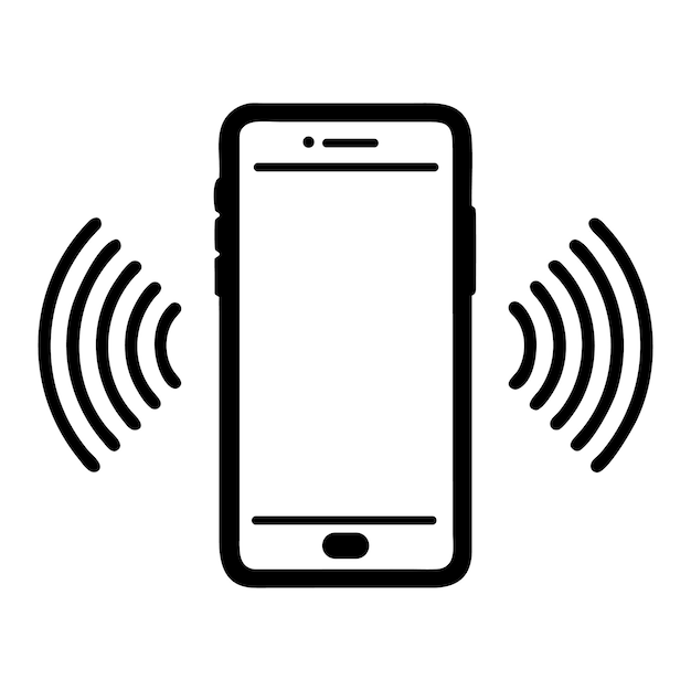 Smartphone teléfono móvil sonando vibrante icono vectorial plano para aplicaciones y sitio web