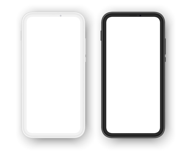 Smartphones sin marco, versiones en blanco y negro.