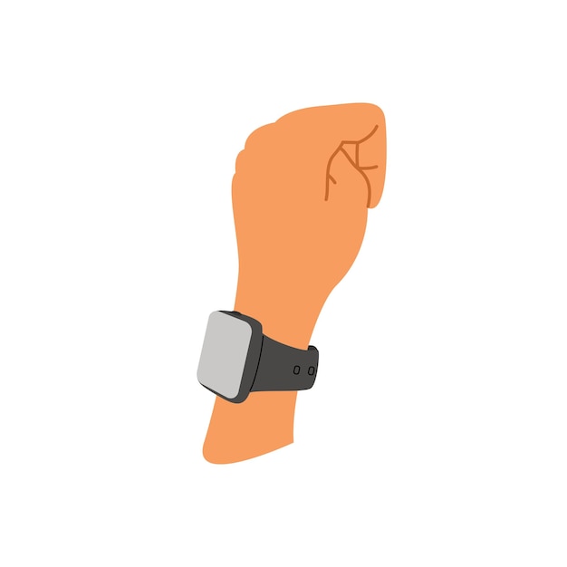 Smartwatch en una mano humana perfecto para temas de innovación y conveniencia de la tecnología de salud digitalxD