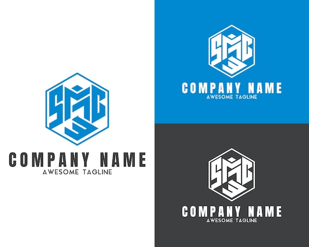 SMC Hexagon Logo - Modern Corporate Branding