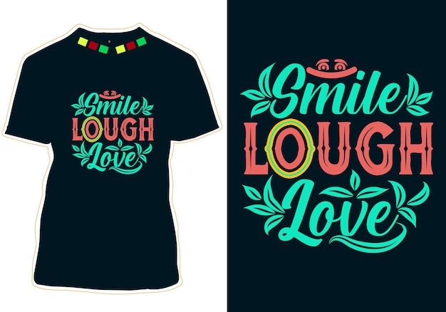 Smile lough love diseño de camiseta del día mundial de la sonrisa