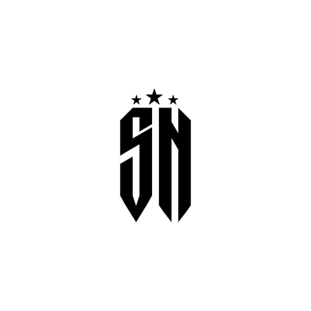 SN diseño del logotipo del monograma letra nombre de texto símbolo monocromático logotipo carácter alfabético logotipo simple