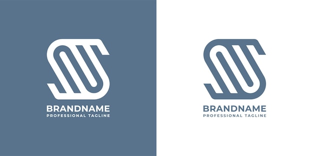 SN Logotipo del monograma adecuado para cualquier negocio relacionado con las letras S y N