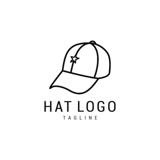 Snapback caps símbolo de signo abstracto o vector libre de logotipo Vector Premium