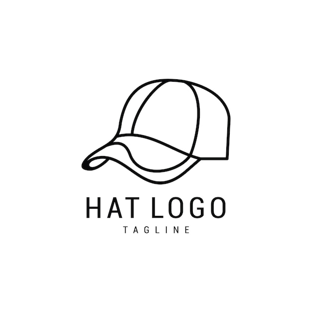 Snapback caps símbolo de signo abstracto o vector libre de logotipo Vector Premium