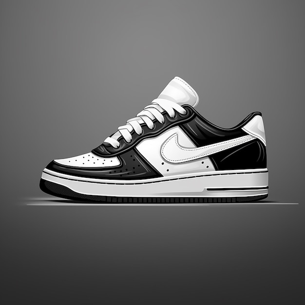 Sneaker de tarjeta de visita de dos tonos negro y blanco
