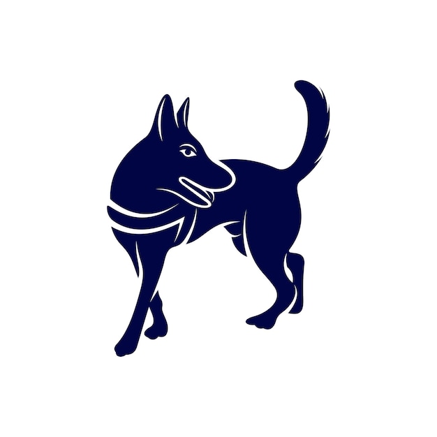 Sniffer Dog Logo Design Vector Silueta de Sniffer Dog Vector ilustración