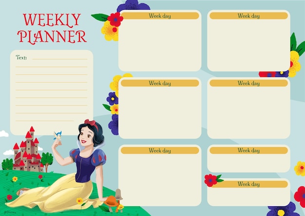 Snow White Weekly Planner