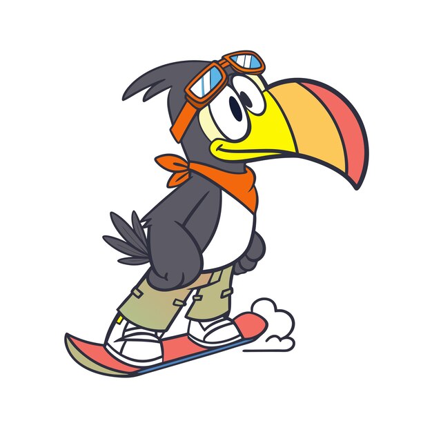 El snowboarder Toucan