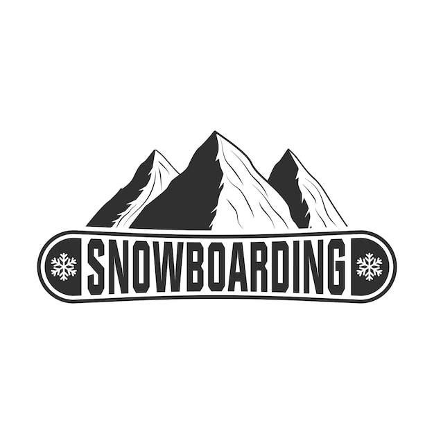 Snowboarding Tipografía Snowboarding Vector Snowboard Tipografía Tipográfica Emoción del invierno