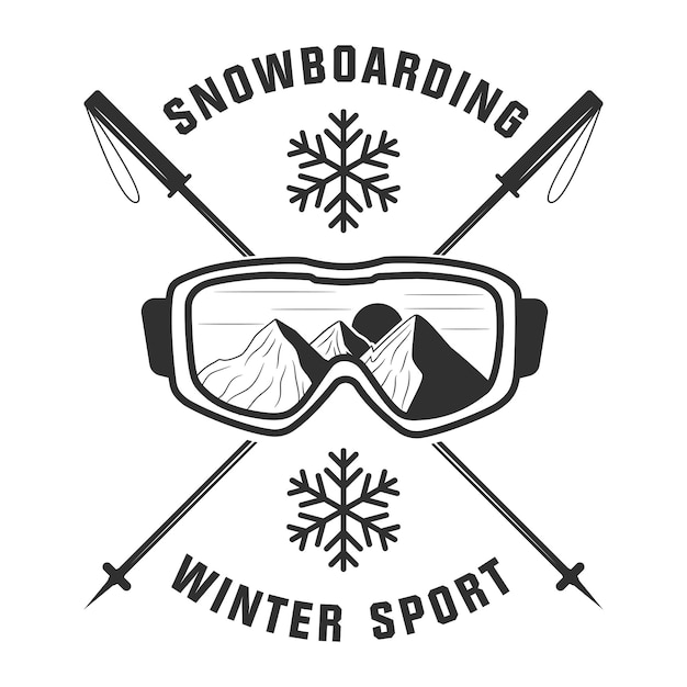 Snowboarding Tipografía Snowboarding Vector Snowboard Tipografía Tipográfica Emoción del invierno