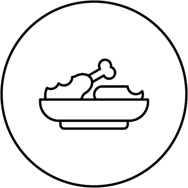 Las sobras de la imagen vectorial del icono se pueden utilizar para la catering