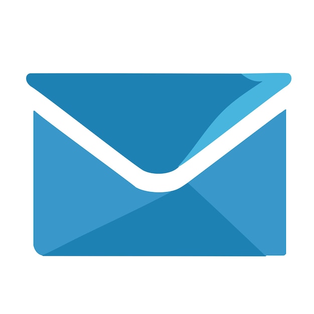 Un sobre azul que simboliza la comunicación o el correo
