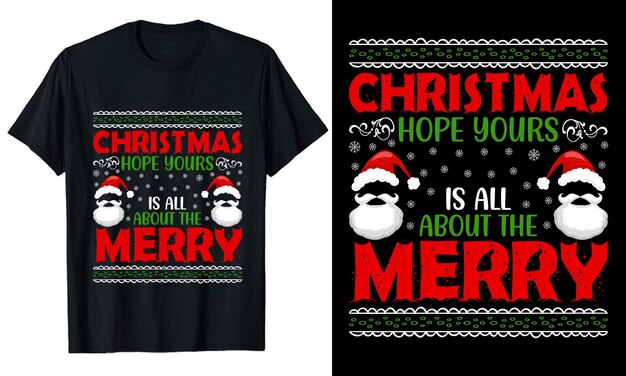 Sobre el diseño de camiseta de tipografía feliz navidad