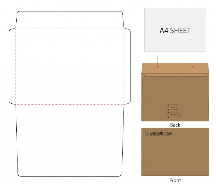 Vector sobre maqueta troquelada