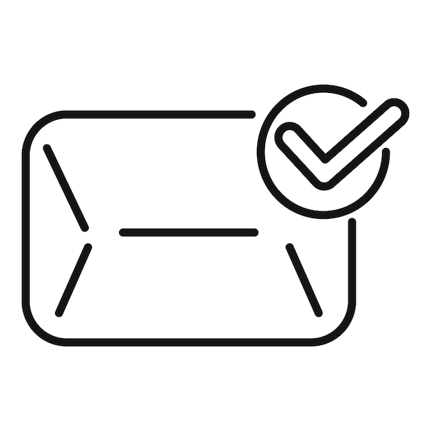 Sobre con marca de comprobación que muestra el concepto de marketing por correo electrónico