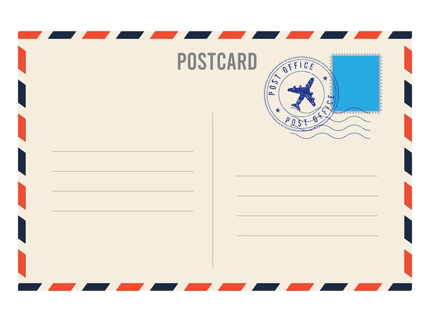 sobre con sellos postales