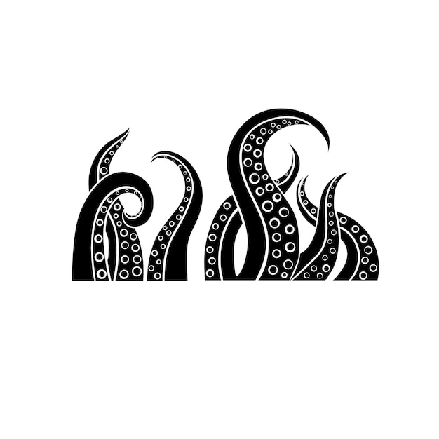 Sobre los tentáculos el vector del pulpo