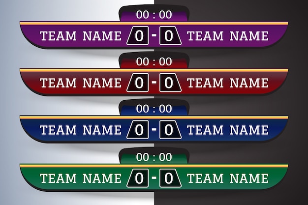 Soccer Scoreboard Digital Screen Graphic Template
