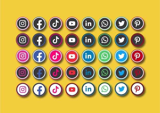 Vector social_media_colored_icons