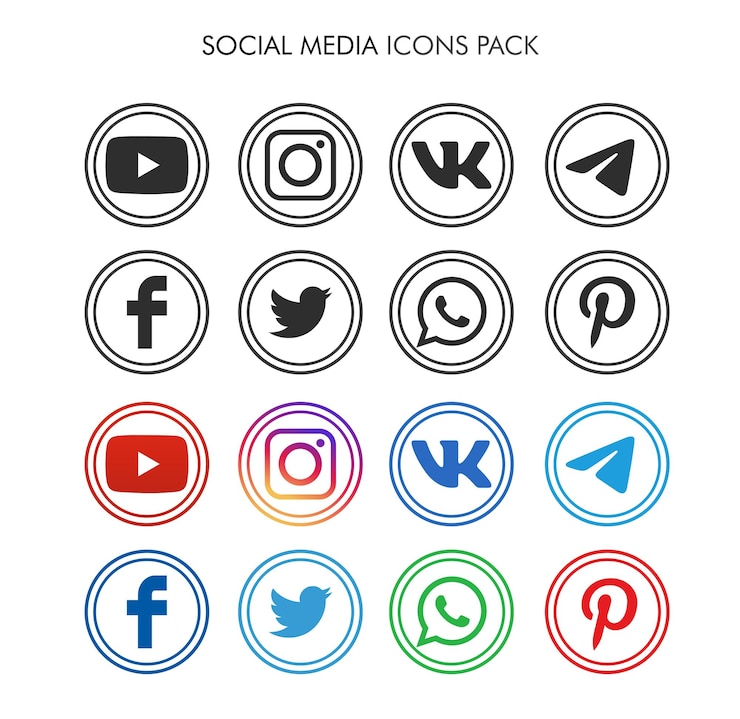 Social Media Icons Paquete