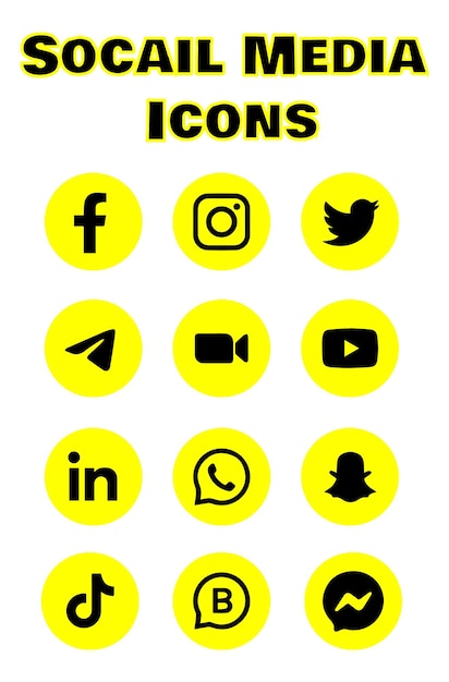 Vector social media icons paquete