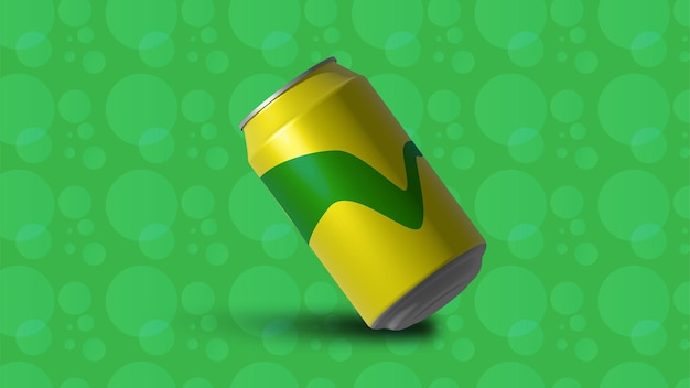 Vector soda puede beber 3d