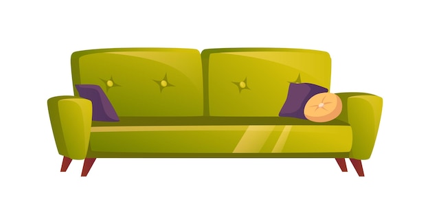 Sofá con cojines cómodo sofá