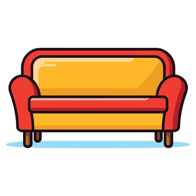 sofá de cuentas e ilustración vectorial de luz