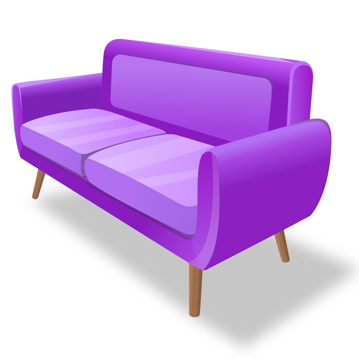 Vector sofá de dos plazas
