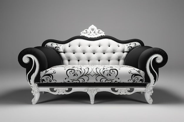 Un sofá de lujo en un interior clásico