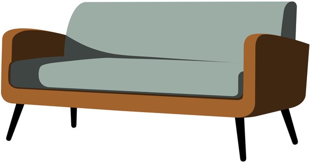 Sofá moderno de vector libre para el interior del hogar o la oficina.
