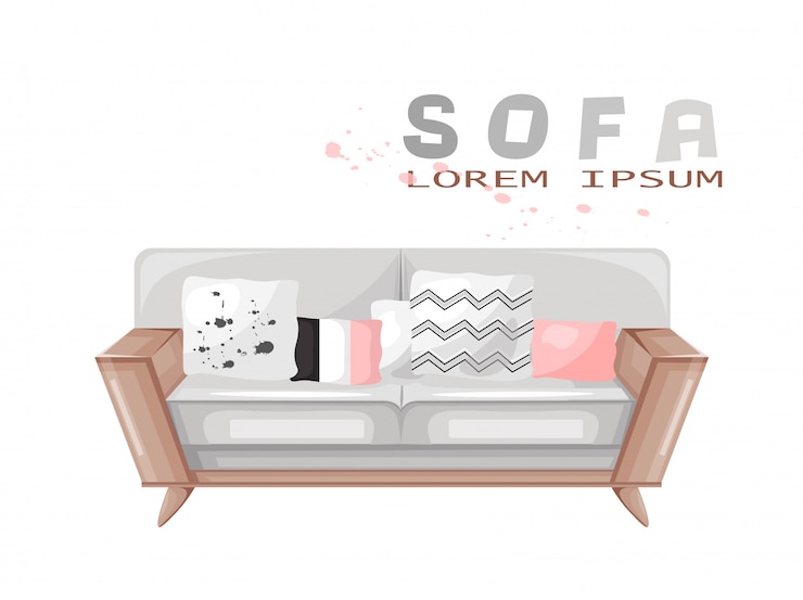 Vector sofá moderno