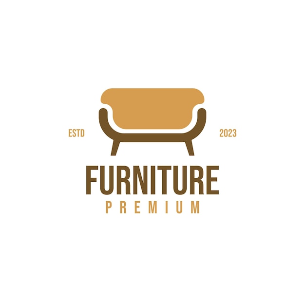 Sofá Muebles Logo Diseño Concepto Vector Ilustración Símbolo Icono
