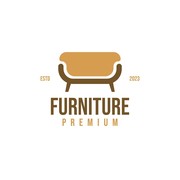 Vector sofá muebles logo diseño concepto vector ilustración símbolo icono