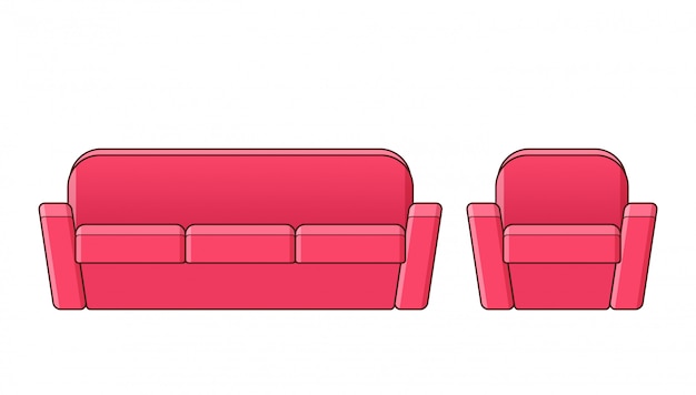 Vector sofá, sofá, sillón ilustración