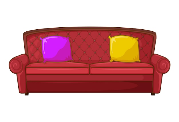 Vector sofa vectorial gratuita con cojín