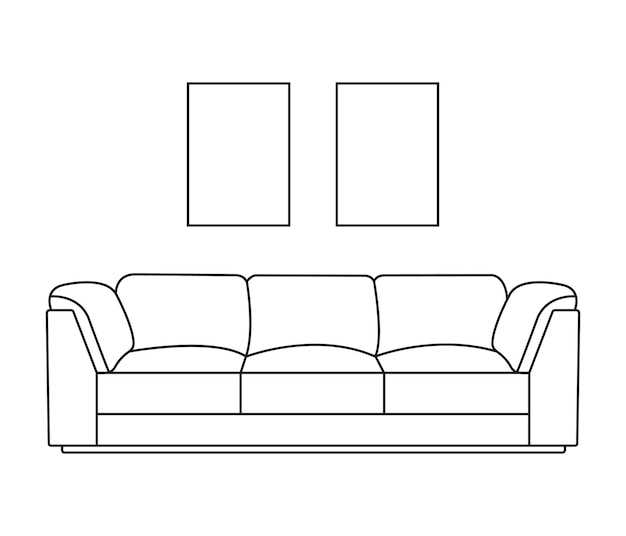 Vector sofás y sofás de lujo modernos iconos de muebles para el vector de la sala de estar