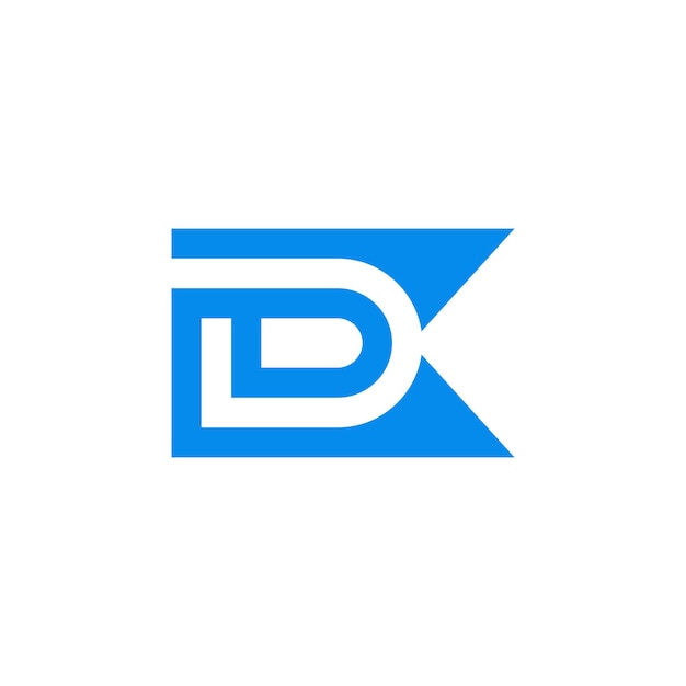 Sofisticado kd monogram letter logo marca corporativa profesional