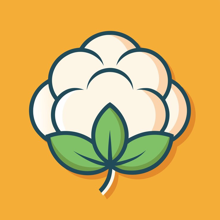 Vector soft bloom diseño único del icono del logotipo vectorial con una flor de algodón