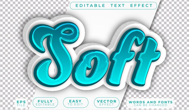 Soft Clean Clear Blue Fresh Es un archivo de texto vectorial totalmente editable