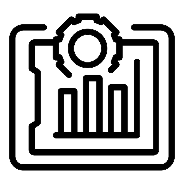 Software de análisis de negocios que mejora el rendimiento de la empresa con gráficos y engranajes