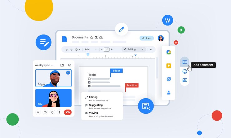 Vector software de edición de documentos trabajar con texto